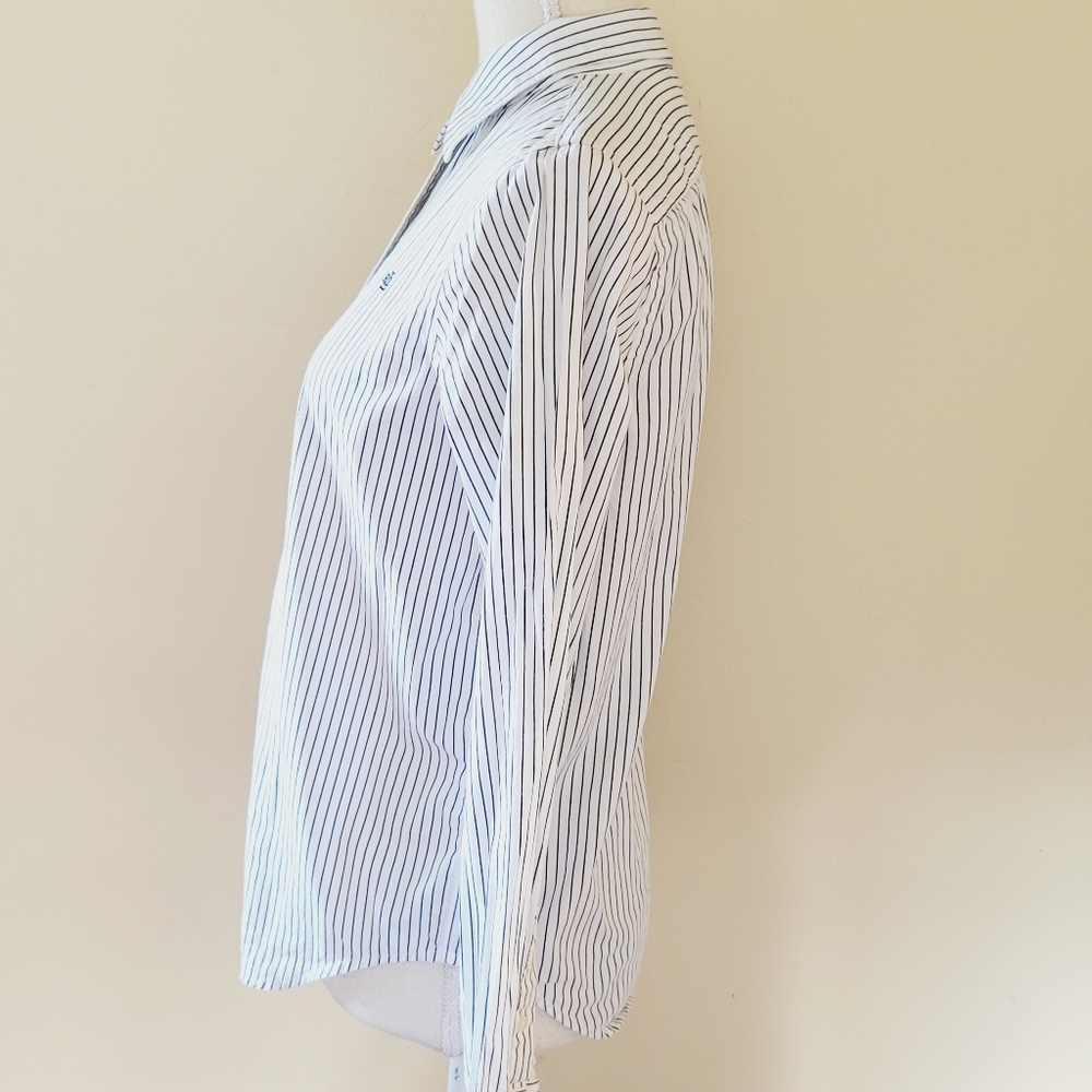 Lrl Striped Button Down Size Medium - image 4